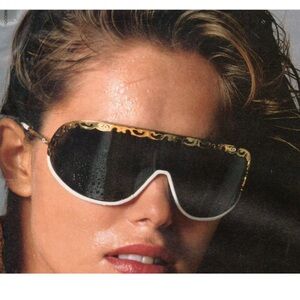 Dior Gold and White Sunglasses